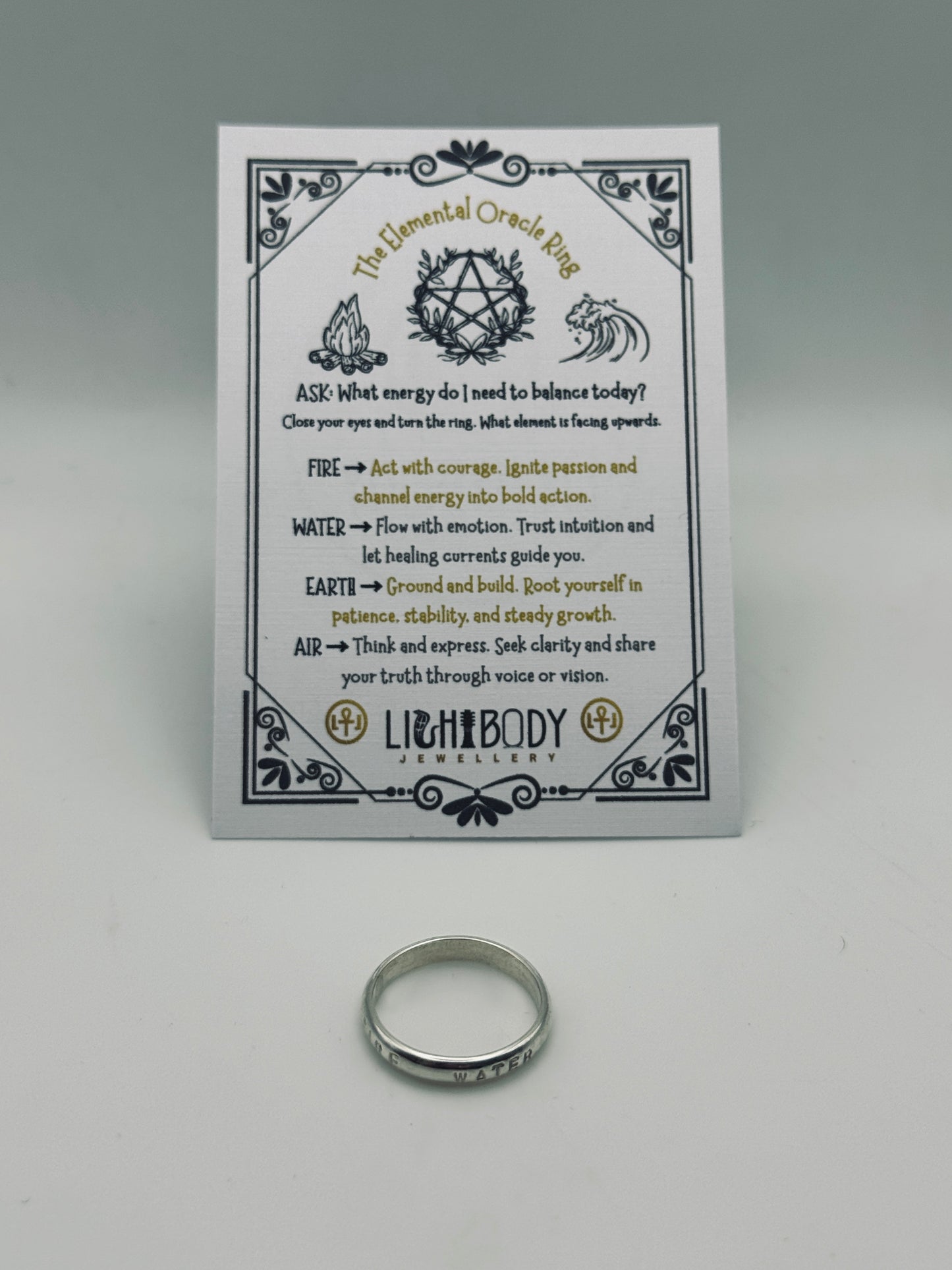 The Elemental Oracle Ring – Talisman of Balance & Healing