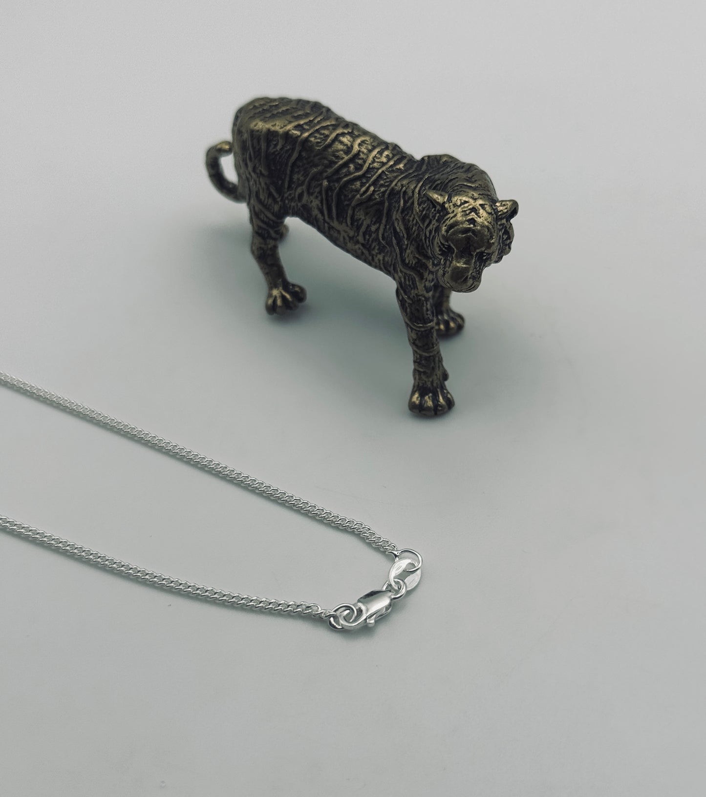 Diamond Cut Curb Chain - Sterling Silver 1.7mm - 50cm