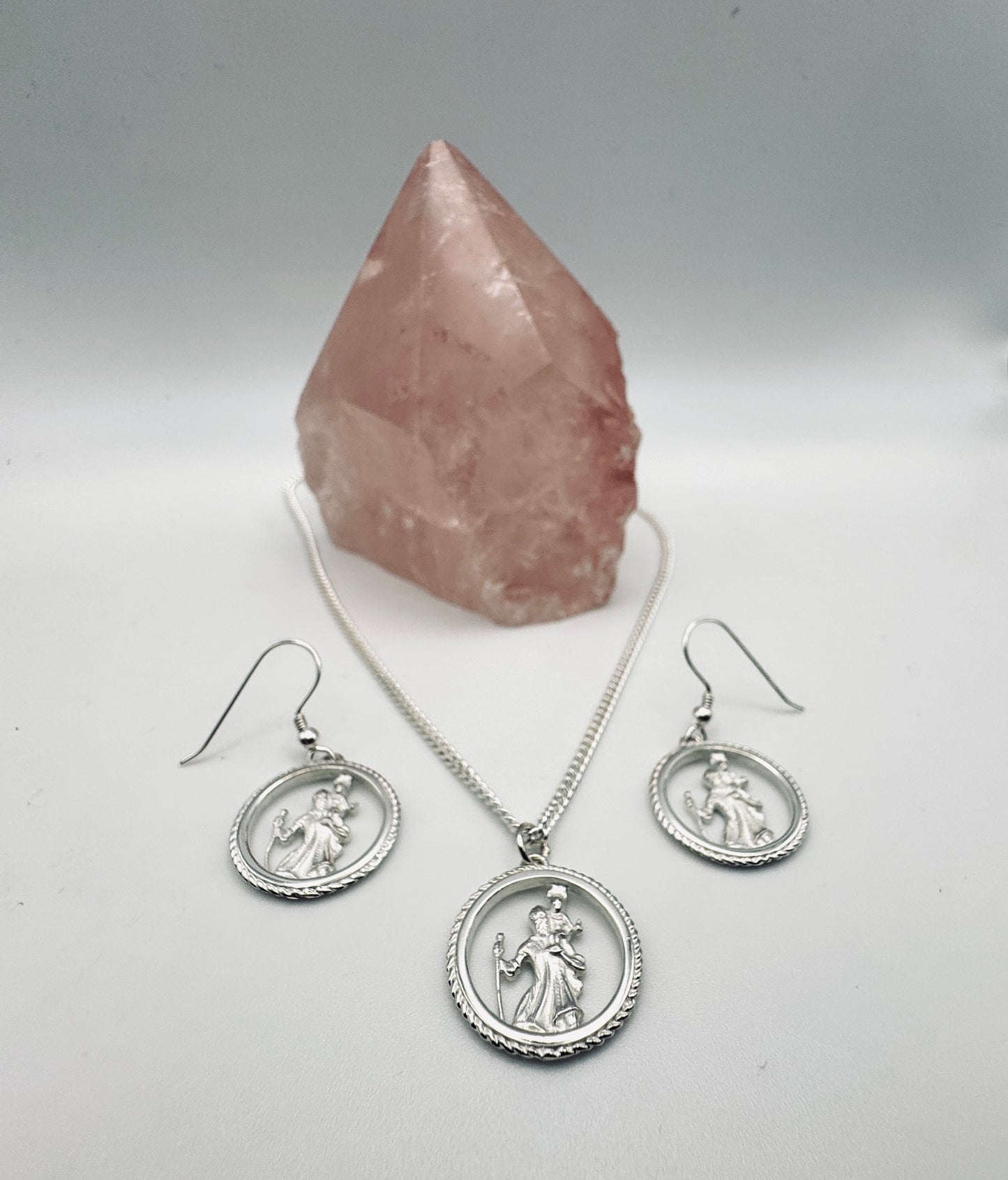 Heritage St. Christopher: Sterling Silver Earrings