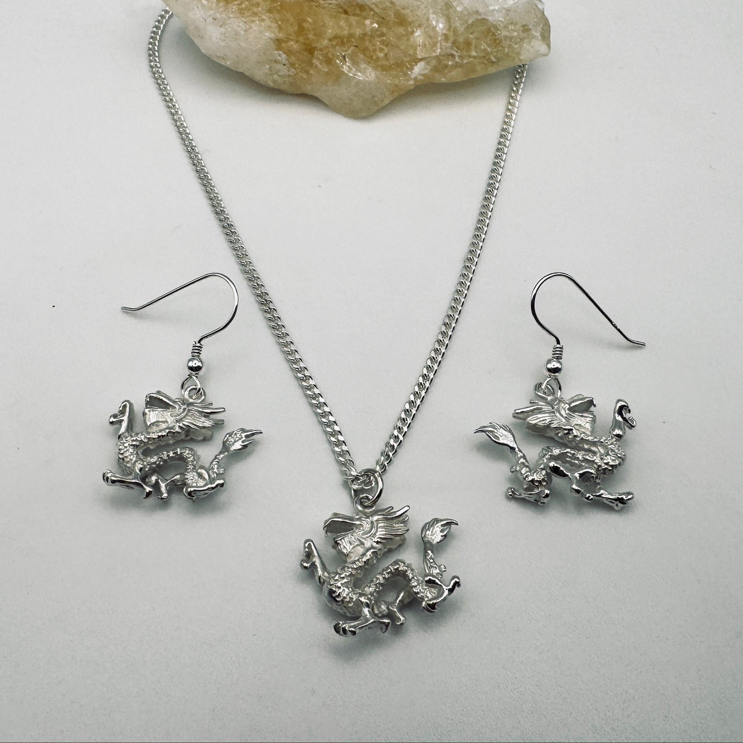 Amulet of the Dragon: Sterling Silver Pendant