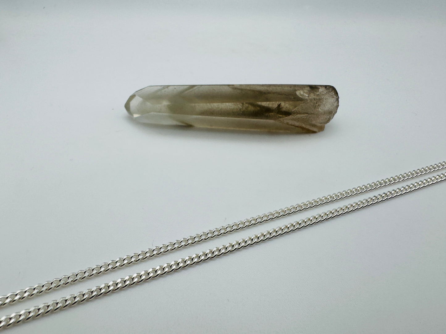 Diamond Cut Curb Chain - Sterling Silver 1.3mm - 45cm
