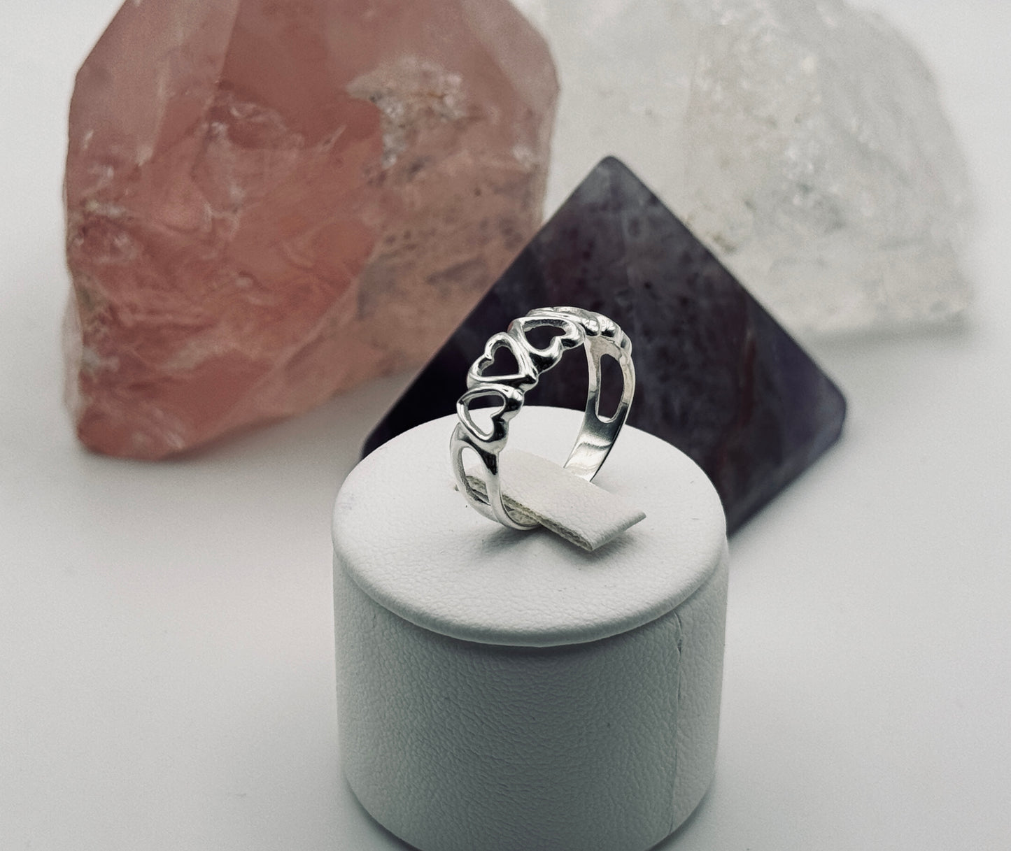 Fivefold of Hearts: Sterling Silver Ring