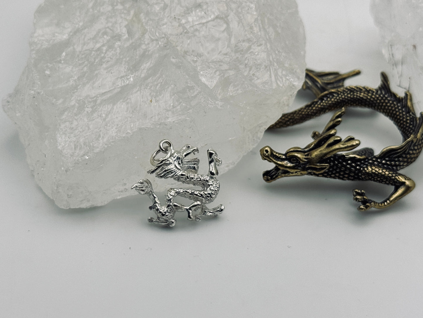 Amulet of the Dragon: Sterling Silver Pendant