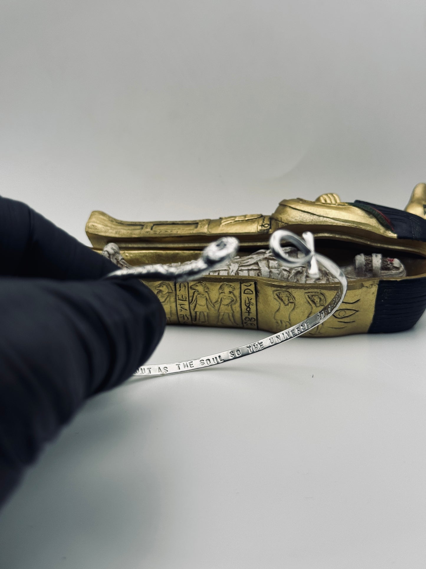 The Bangle of Thoth – Serpent & Ankh Cuff Bangle Talisman