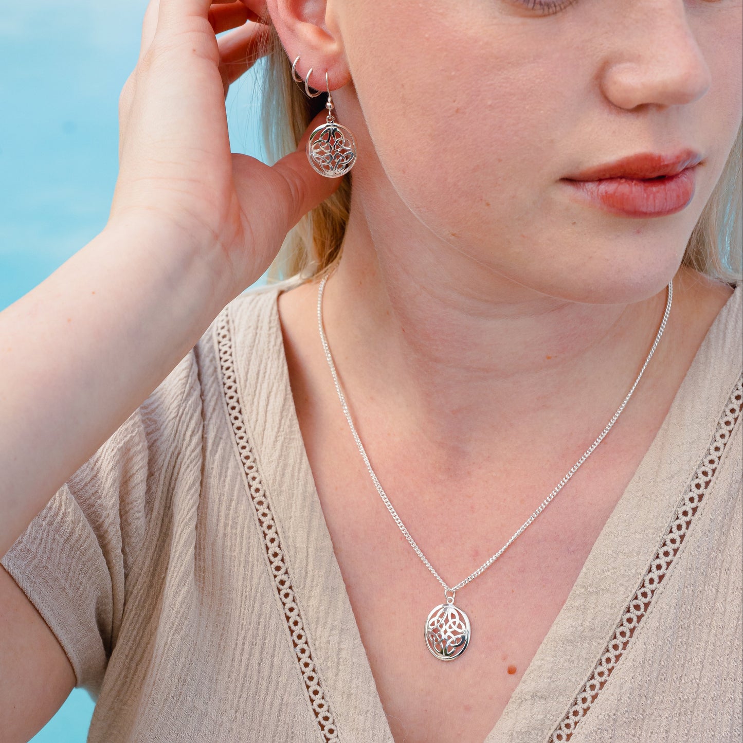 The Harmony of Four: Sterling Silver Celtic Jewellery Set