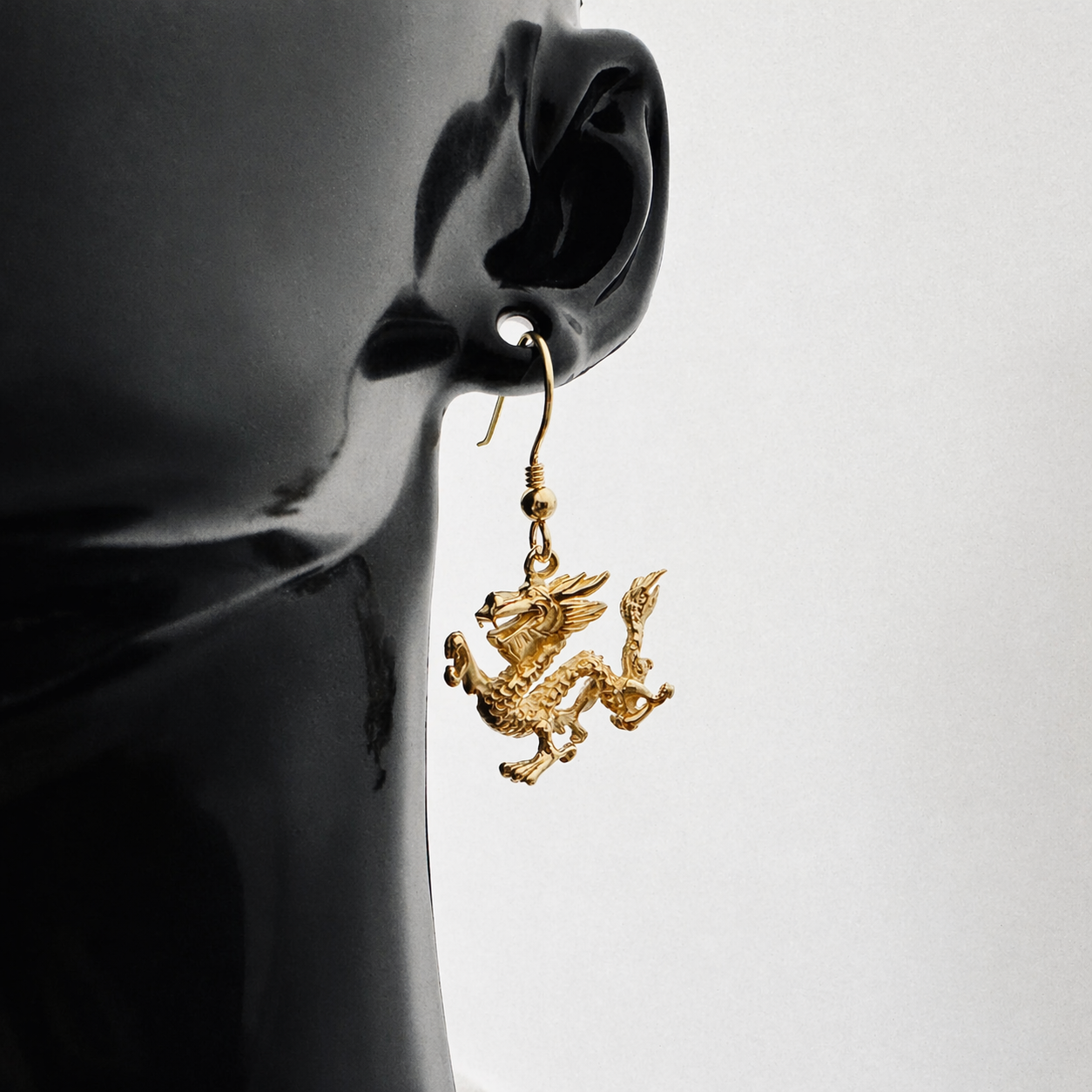 Amulet of the Dragon: Sterling Silver Earrings
