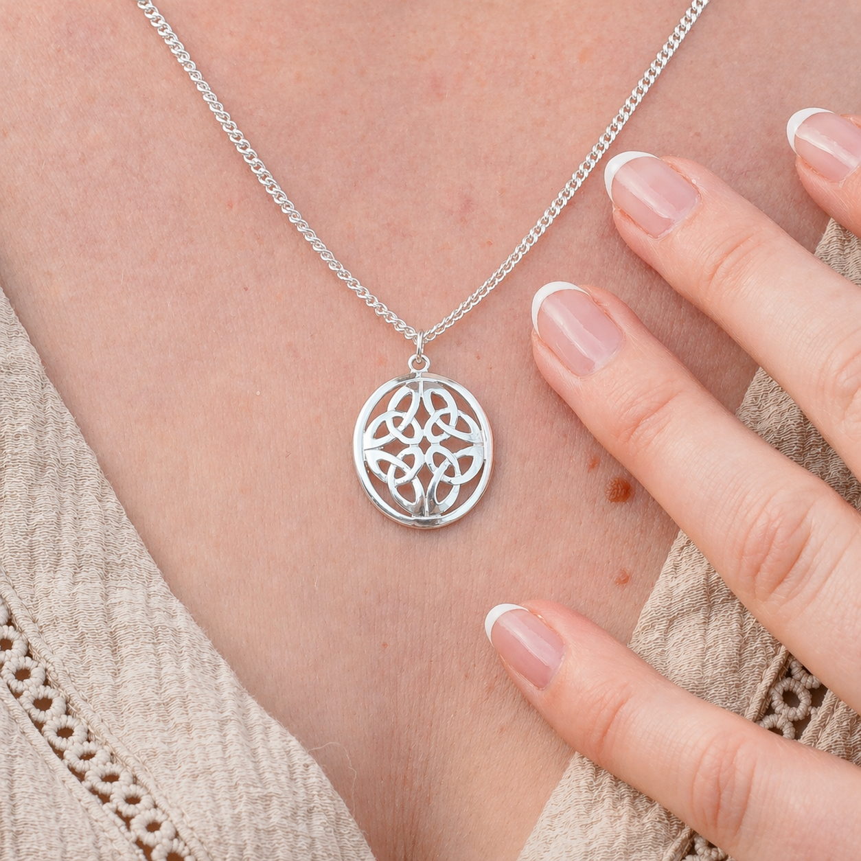 Harmony of Four: Sterling Silver Pendant