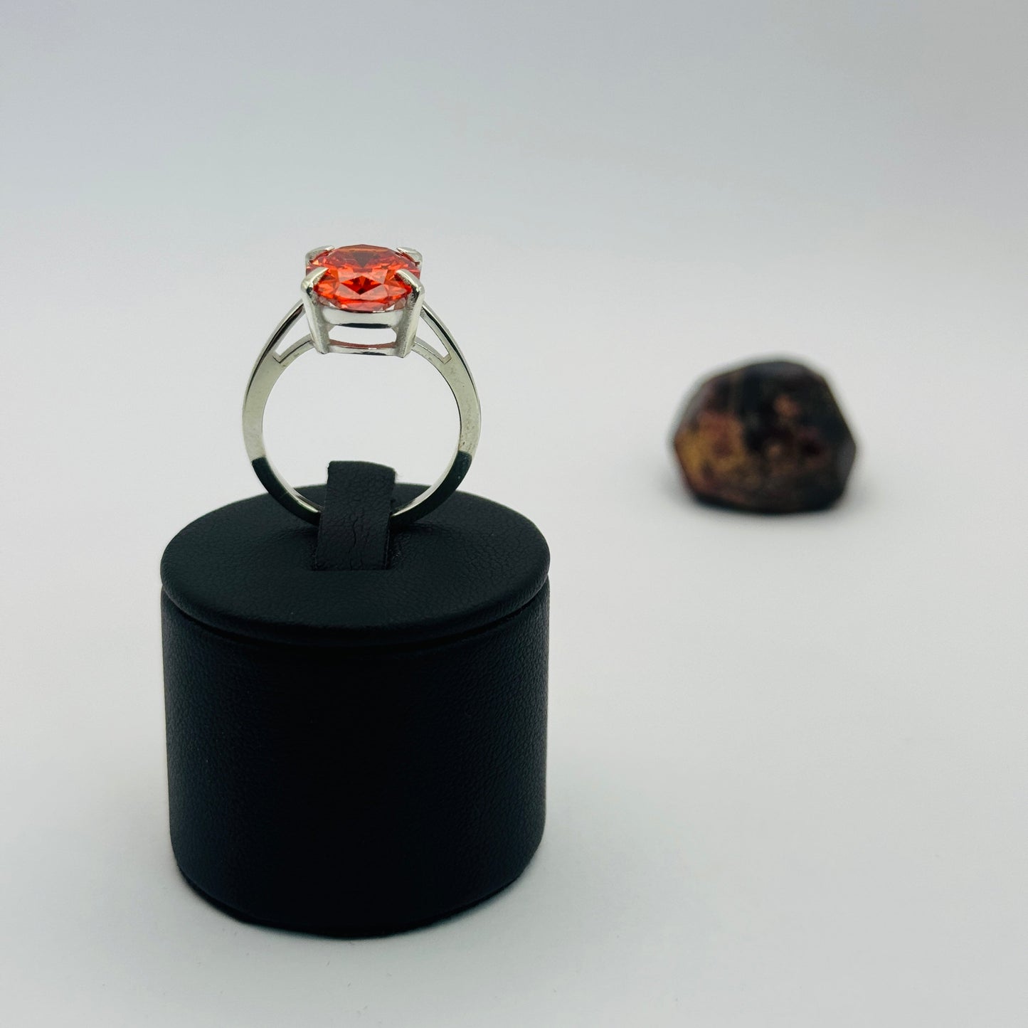 Coloured Court Ring | Red CZ