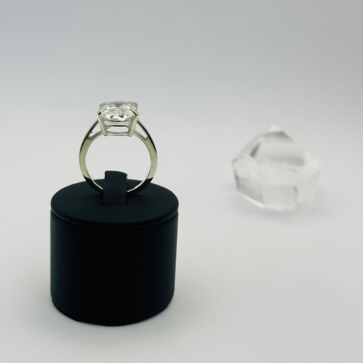 Coloured Court Ring | White CZ