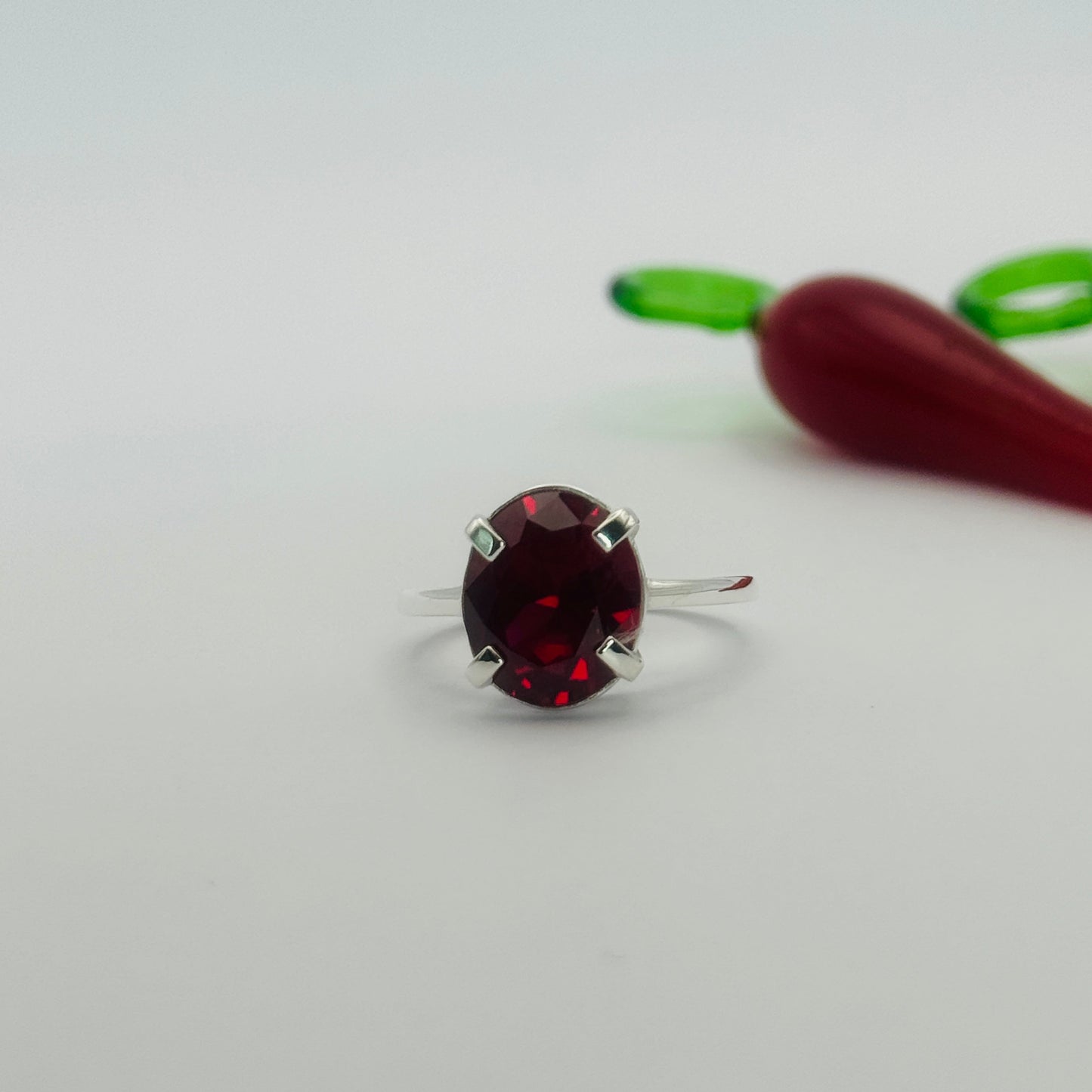 Coloured Court Ring | Lab Grown  Ruby