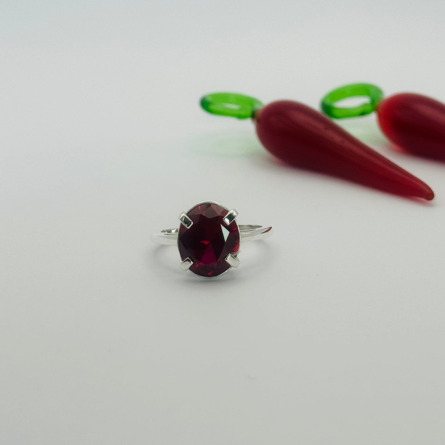 Coloured Court Ring | Lab Grown  Ruby