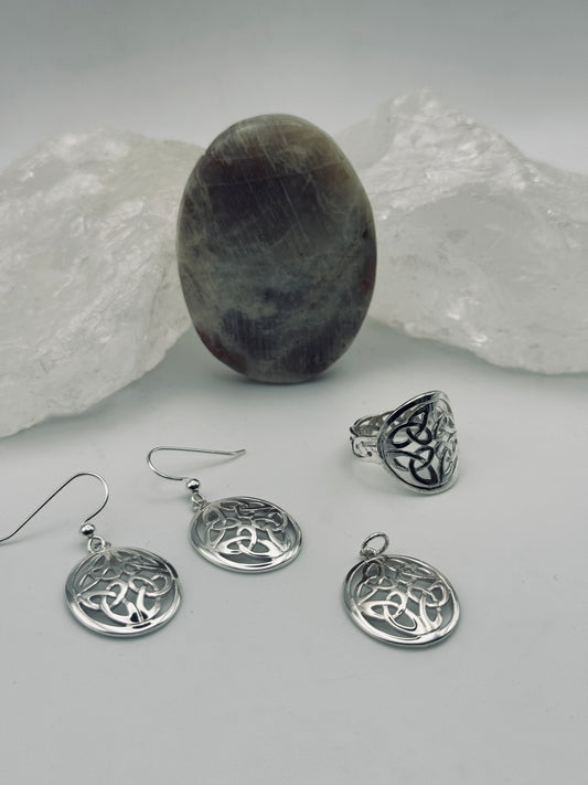 The Harmony of Four: Sterling Silver Celtic Jewellery Set