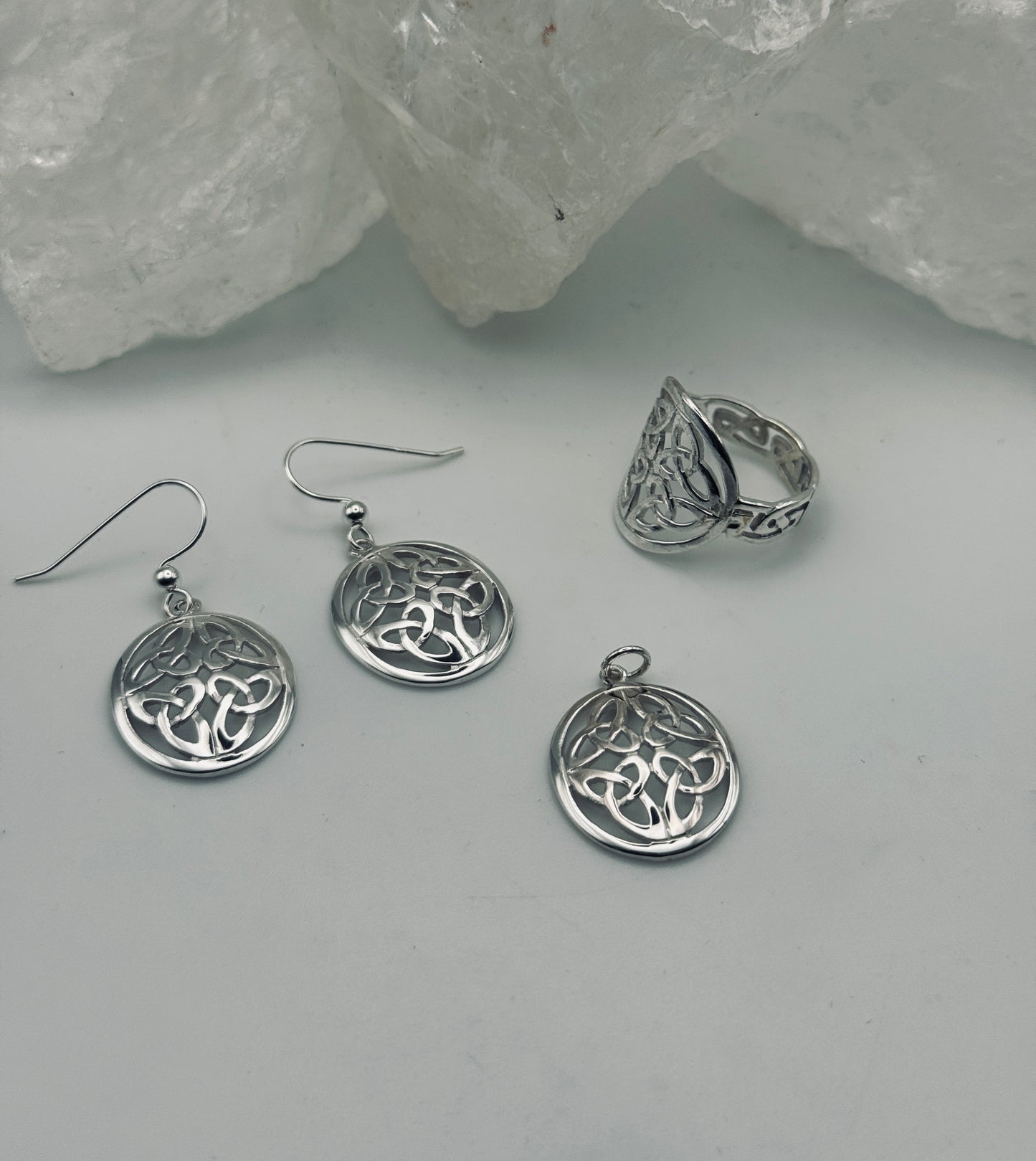 The Harmony of Four: Sterling Silver Celtic Jewellery Set