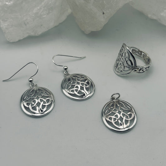 The Harmony of Four: Sterling Silver Celtic Jewellery Set