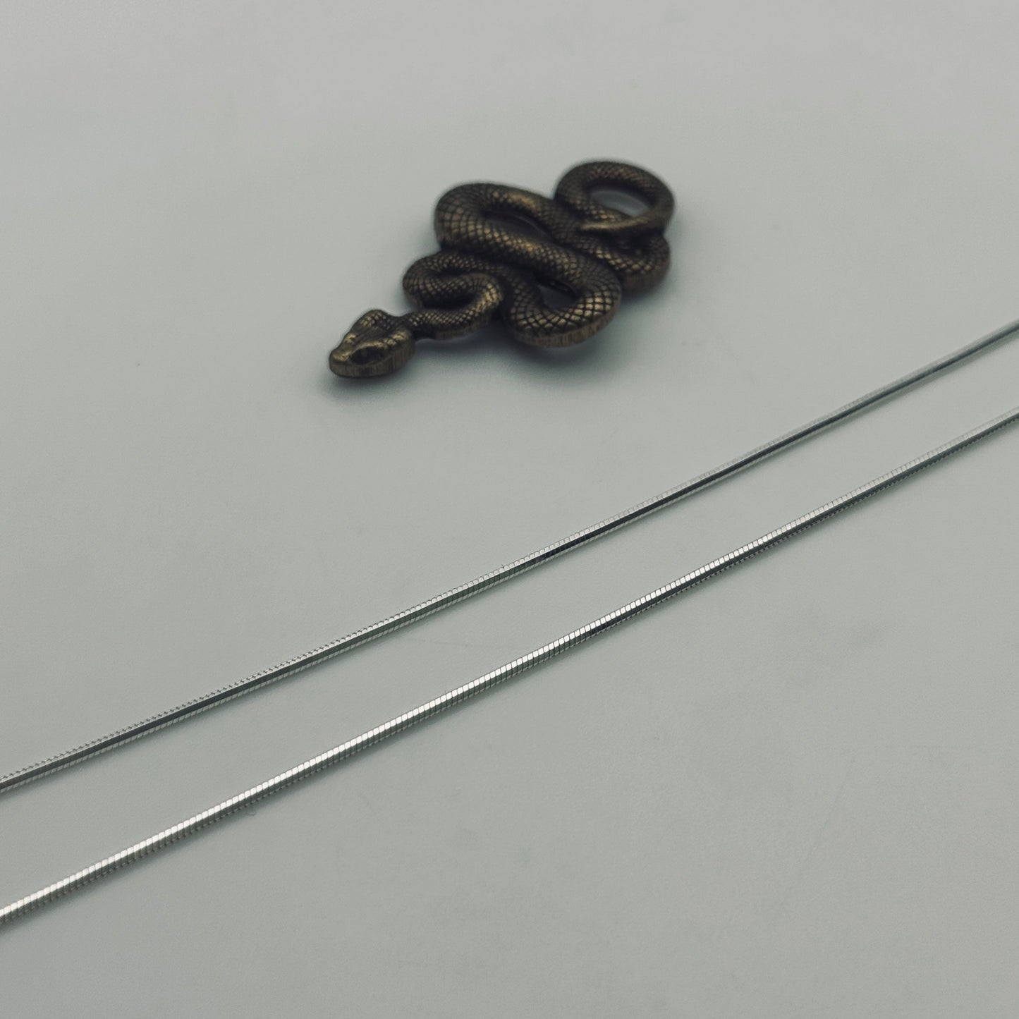 Diamond Cut Snake Chain - Sterling Silver 1mm - 50cm
