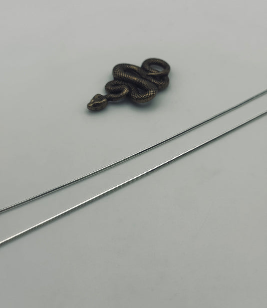 Diamond Cut Snake Chain - Sterling Silver 1mm - 50cm