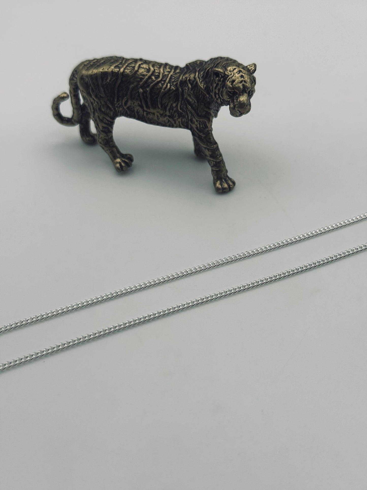 Diamond Cut Curb Chain - Sterling Silver 1.7mm - 50cm