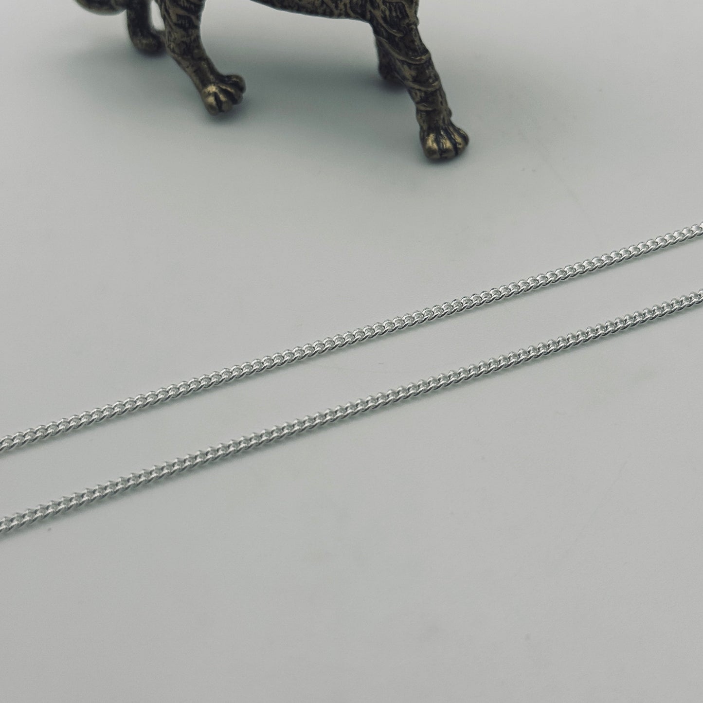 Diamond Cut Curb Chain - Sterling Silver 2mm - 50cm