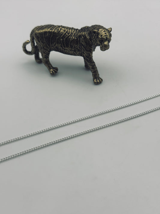 Diamond Cut Curb Chain - Sterling Silver 2mm - 50cm