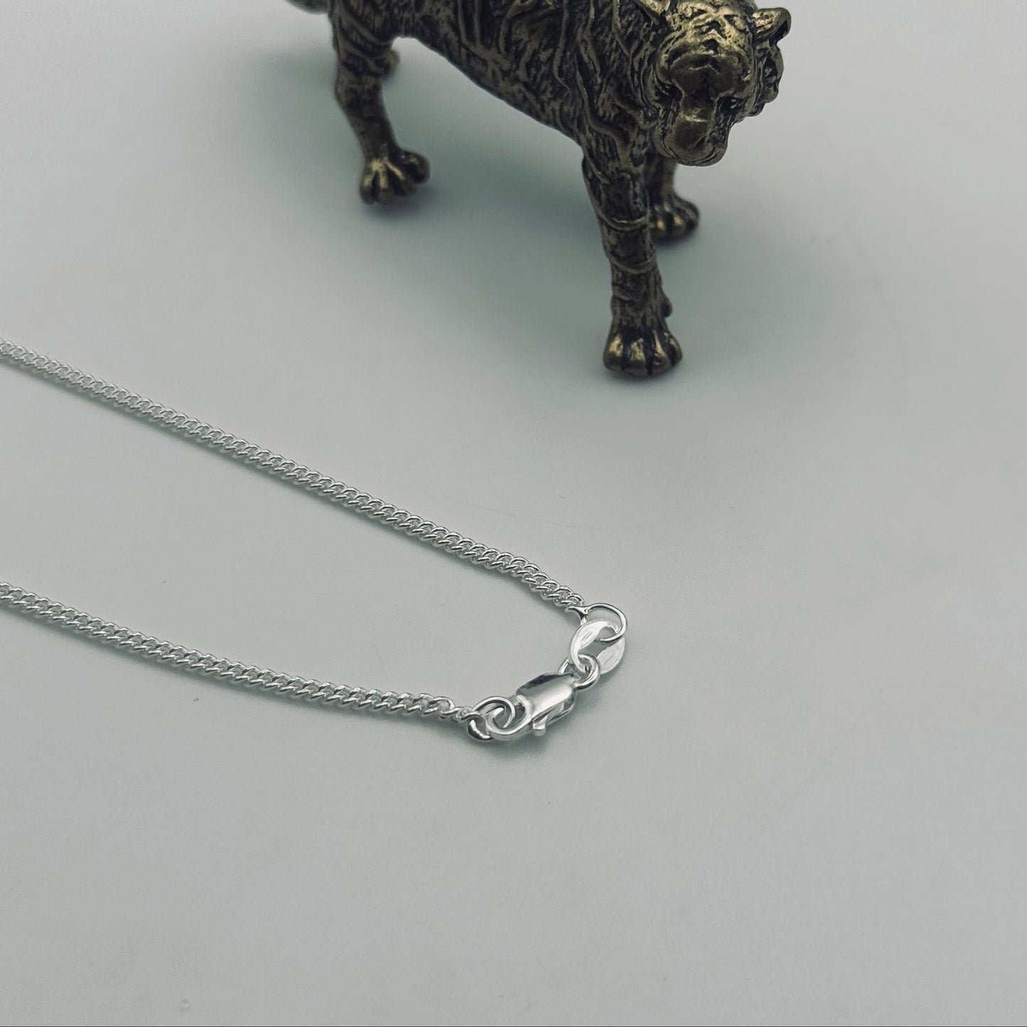 Diamond Cut Curb Chain - Sterling Silver 2mm - 50cm