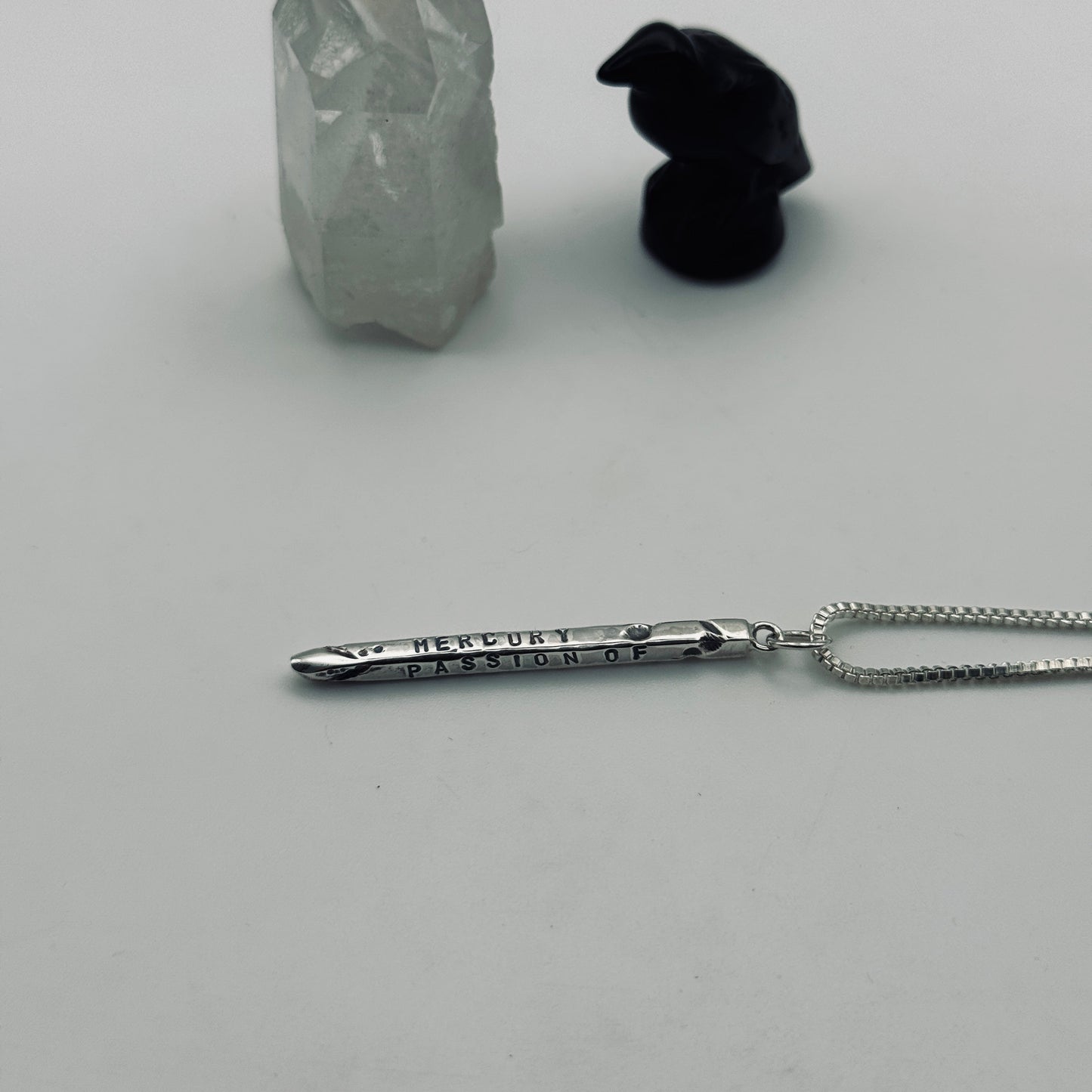 Mercury’s Wand Talisman: Sterling Silver Pendant of Word & Passion