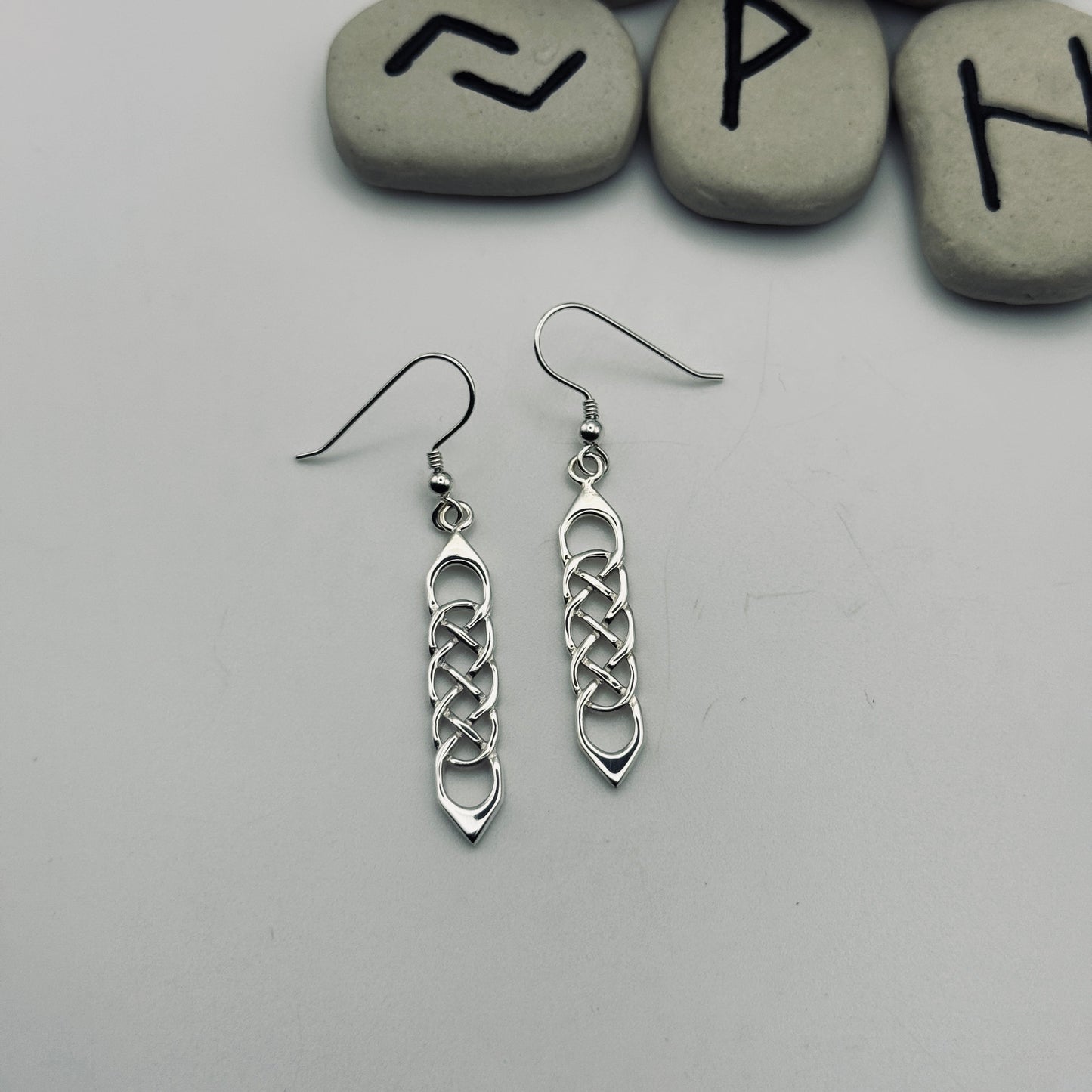 888 Veil Celtic Earrings: Fire & Water Portal