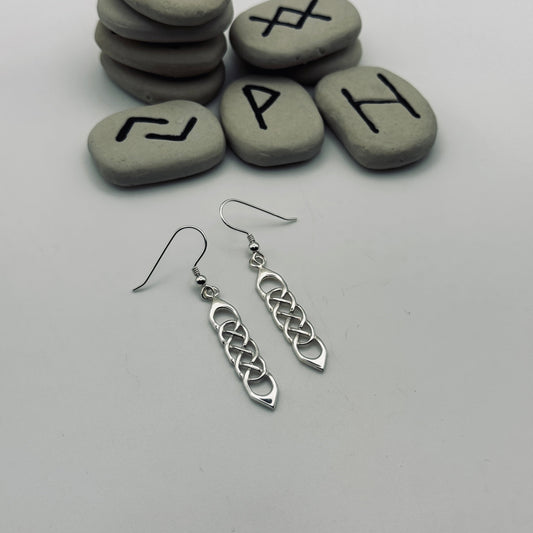 888 Veil Celtic Earrings: Fire & Water Portal