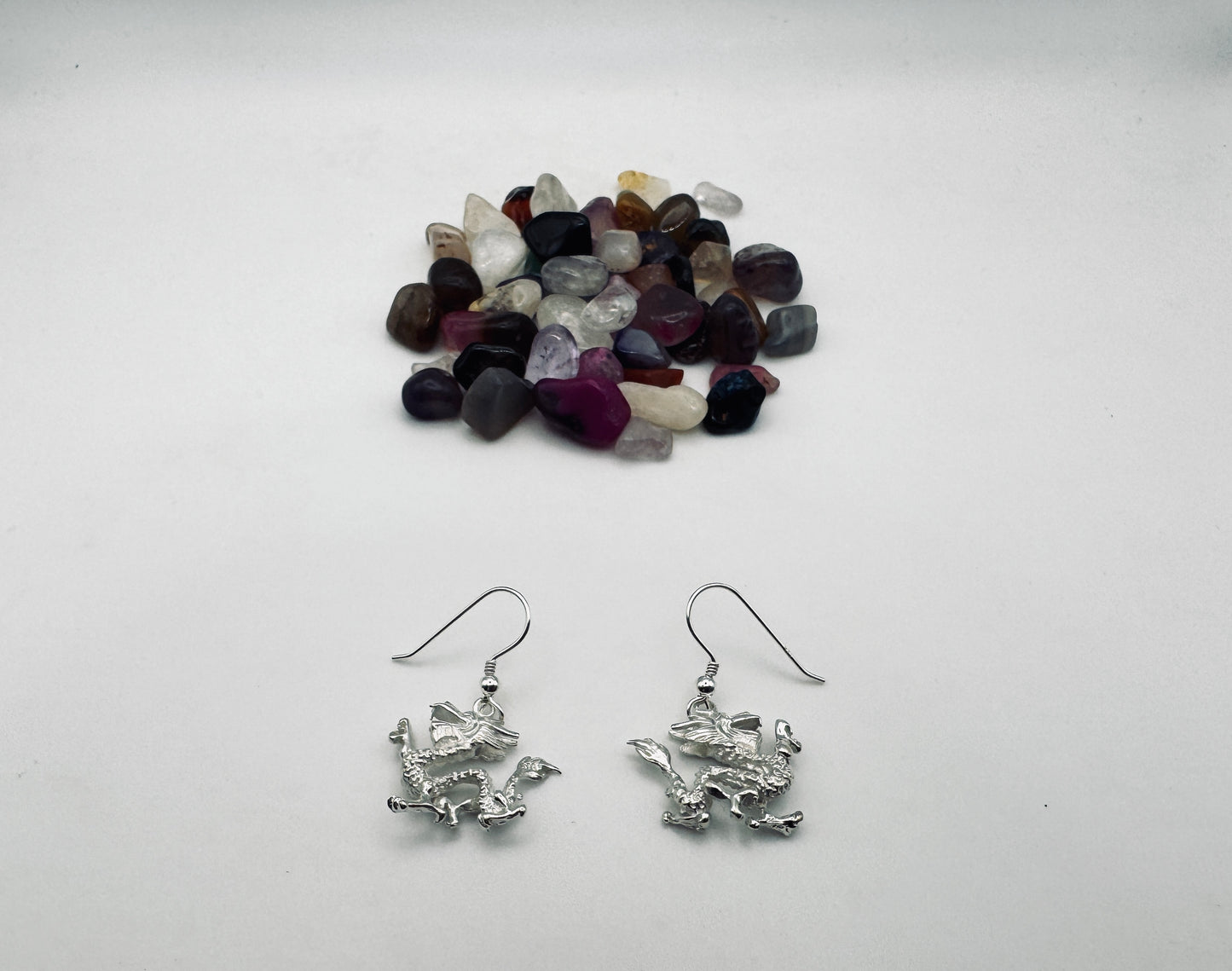 Amulet of the Dragon: Sterling Silver Earrings