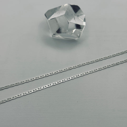 Diamond Cut Anchor Chain - Sterling Silver 2.3mm - 45cm