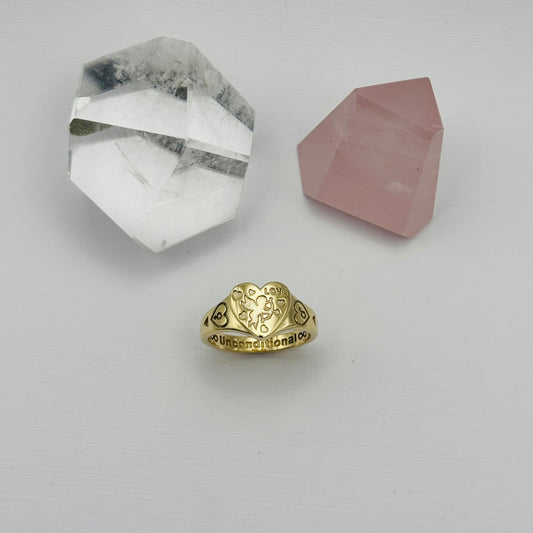 The Ring of Love - Sacred Heart Signet | 9ct Gold