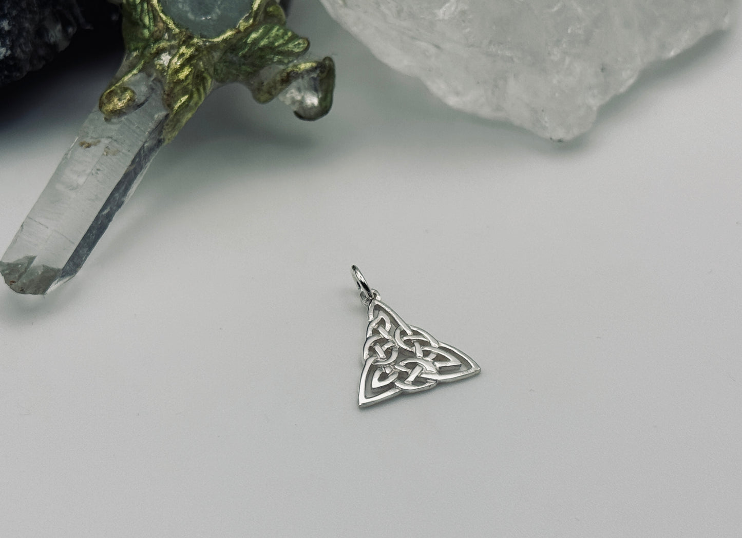 Triquetra of Flames: Sterling Silver Pendant