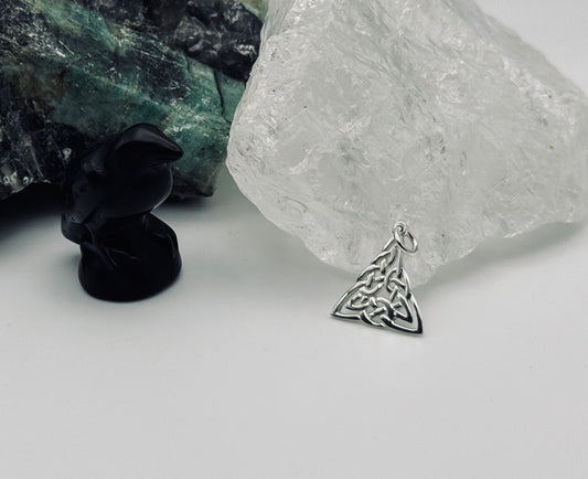 Triquetra of Flames: Sterling Silver Pendant