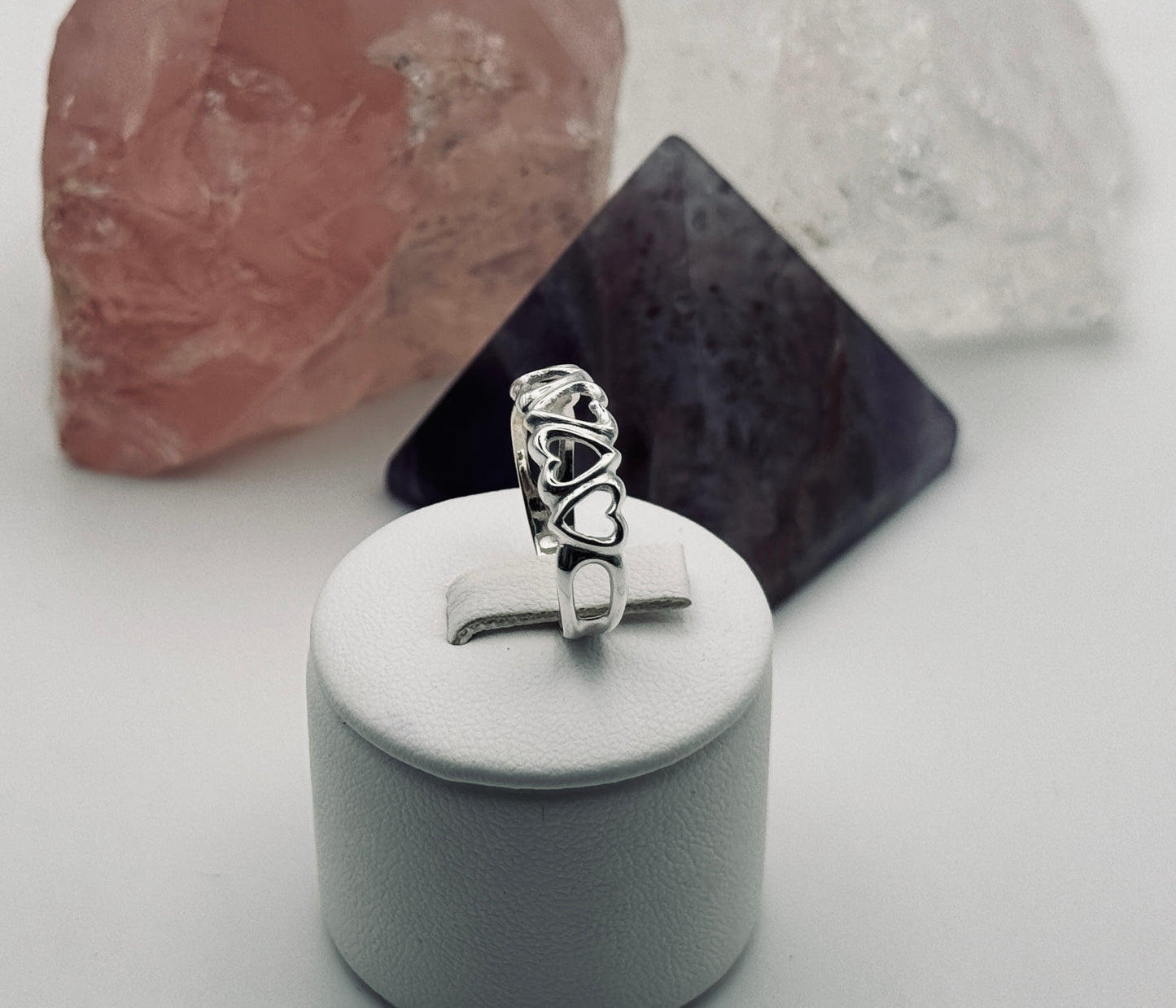 Fivefold of Hearts: Sterling Silver Ring
