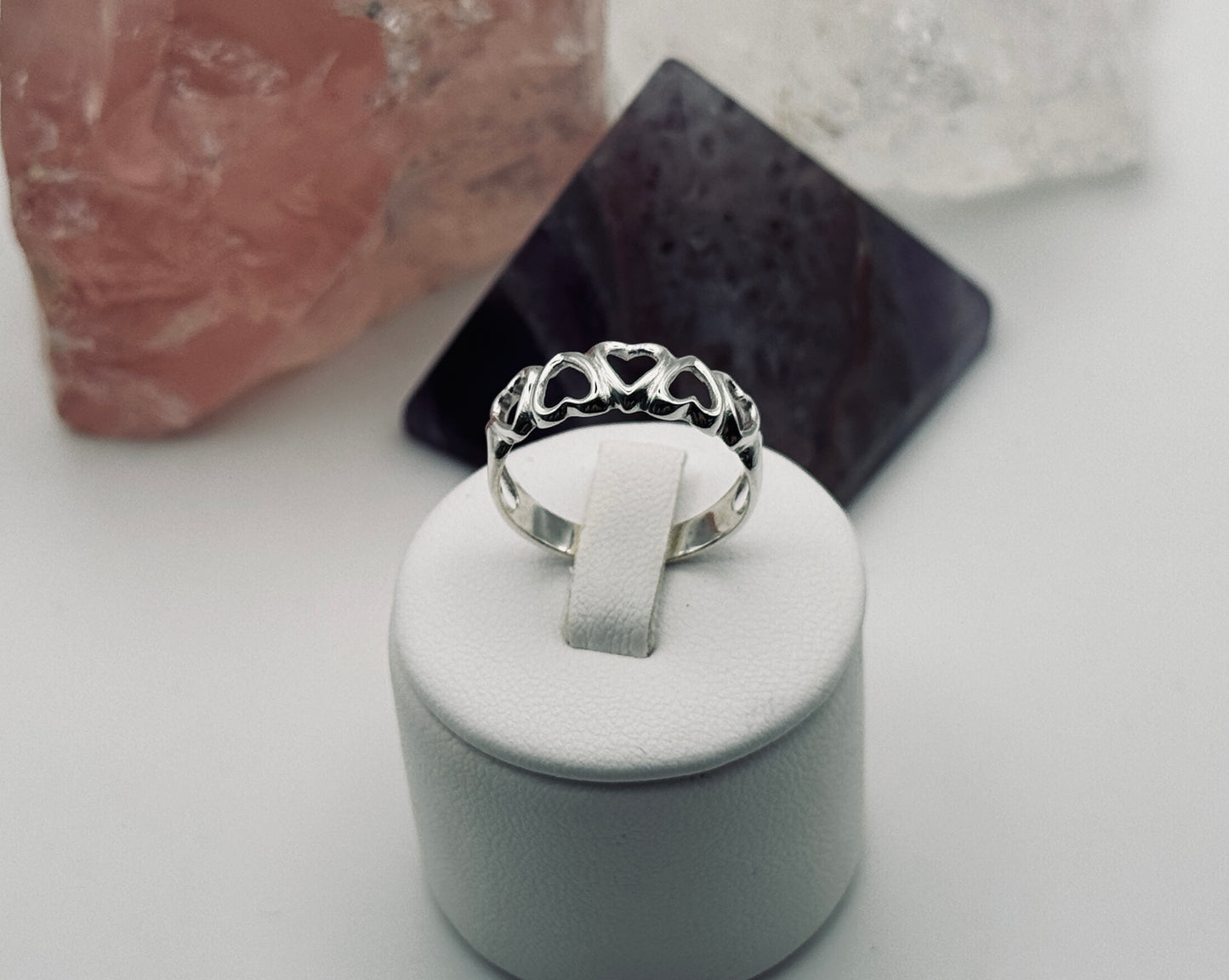 Fivefold of Hearts: Sterling Silver Ring