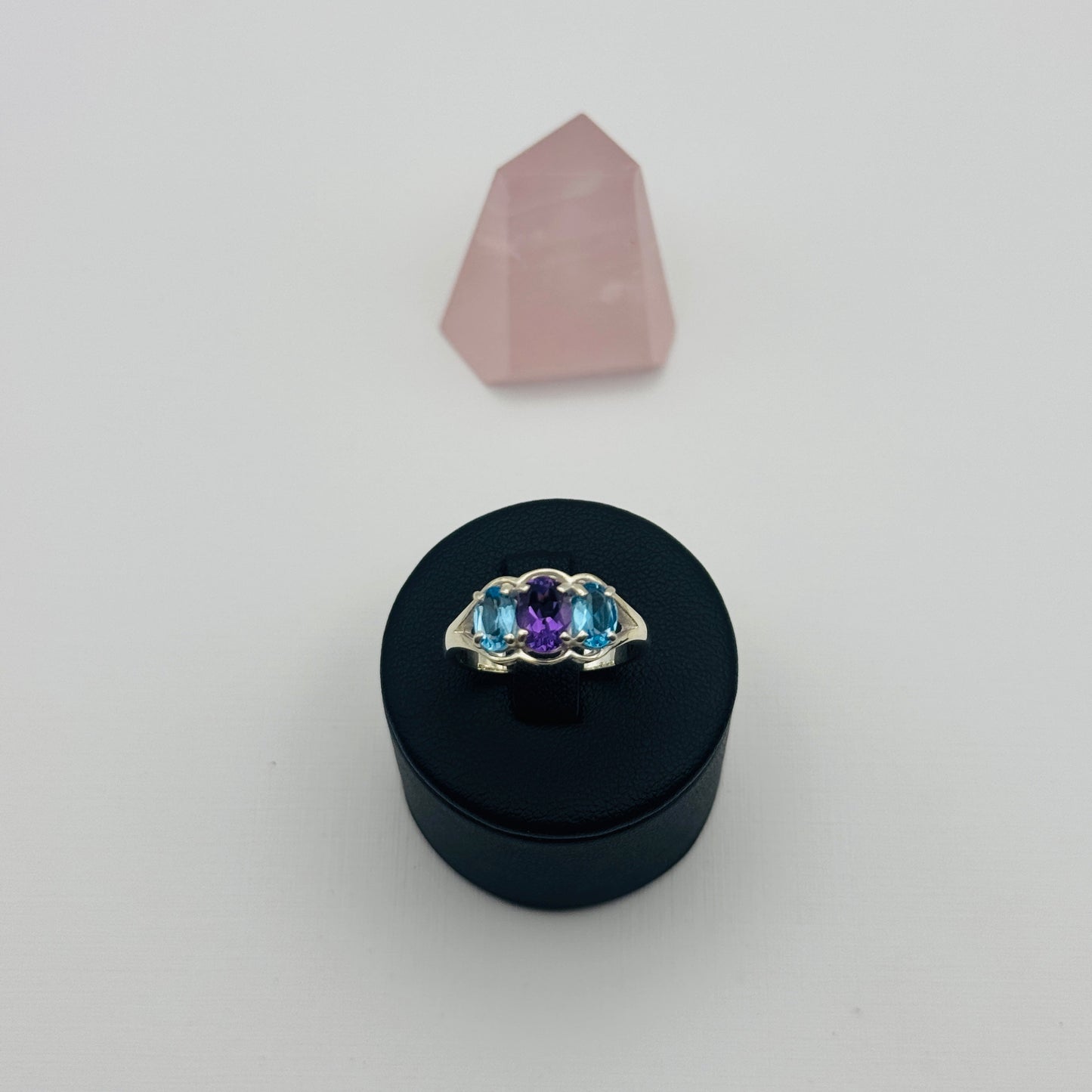 Made for a Princess: Sterling Silver Amethyst & Swiss Blue Topaz Talisman