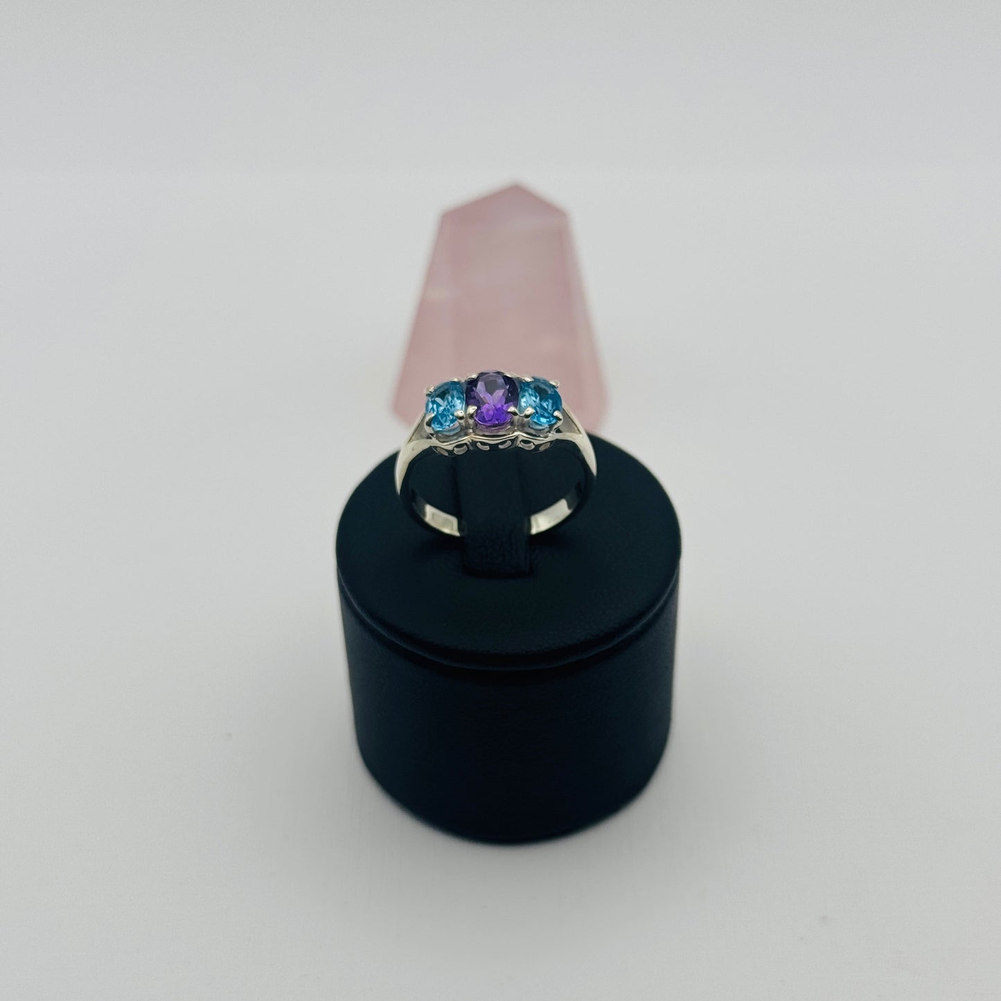 Made for a Princess: Sterling Silver Amethyst & Swiss Blue Topaz Talisman