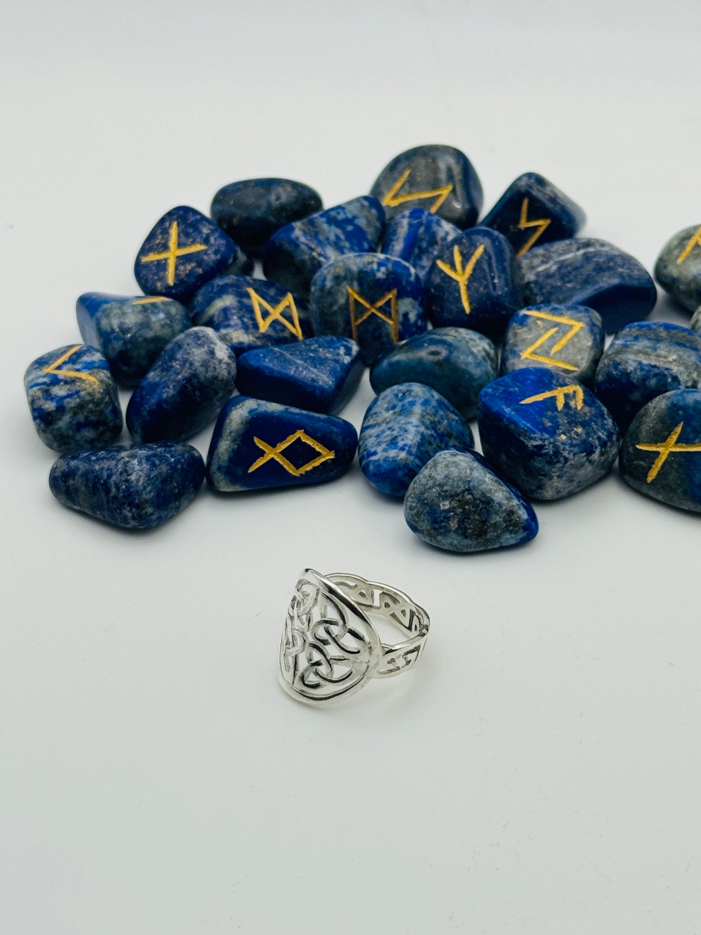 The Harmony of the Serpent: Celtic Sterling Silver Ring - Horizontal