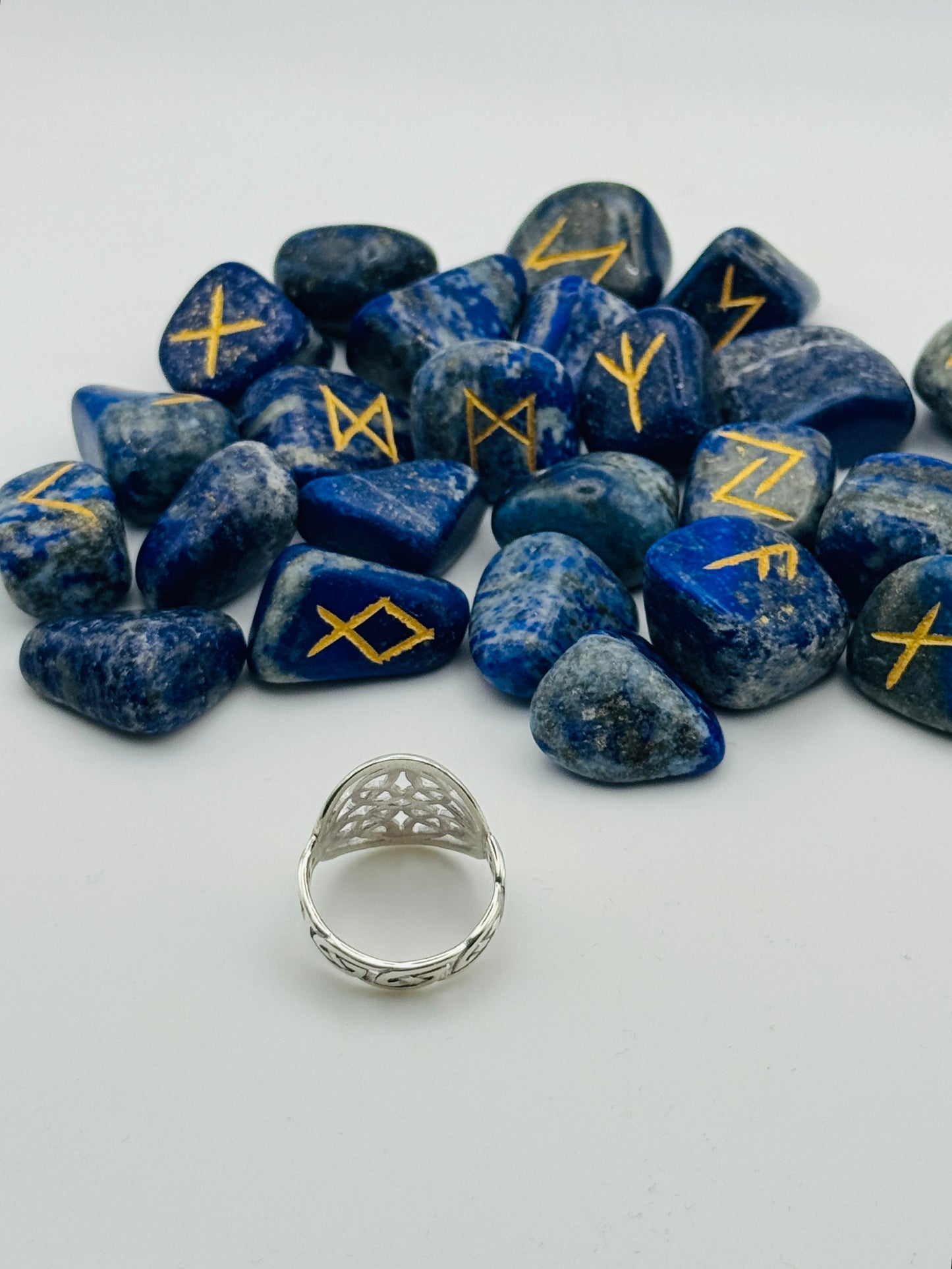 The Harmony of the Serpent: Celtic Sterling Silver Ring - Horizontal