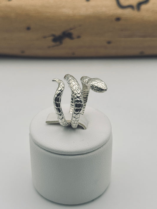 Kundalini Snake Ring – Sterling Silver Talisman of Spirit & Sacred Awakening