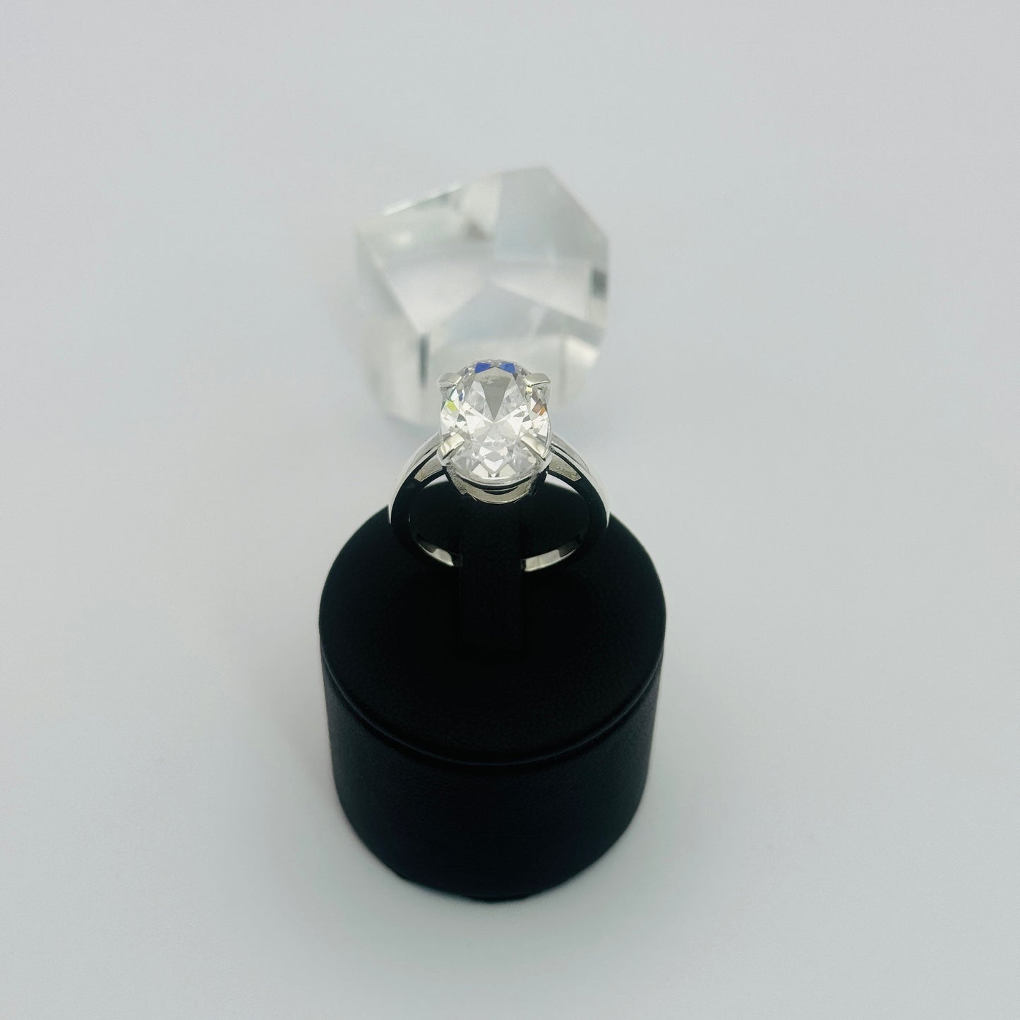 Coloured Court Ring | White CZ