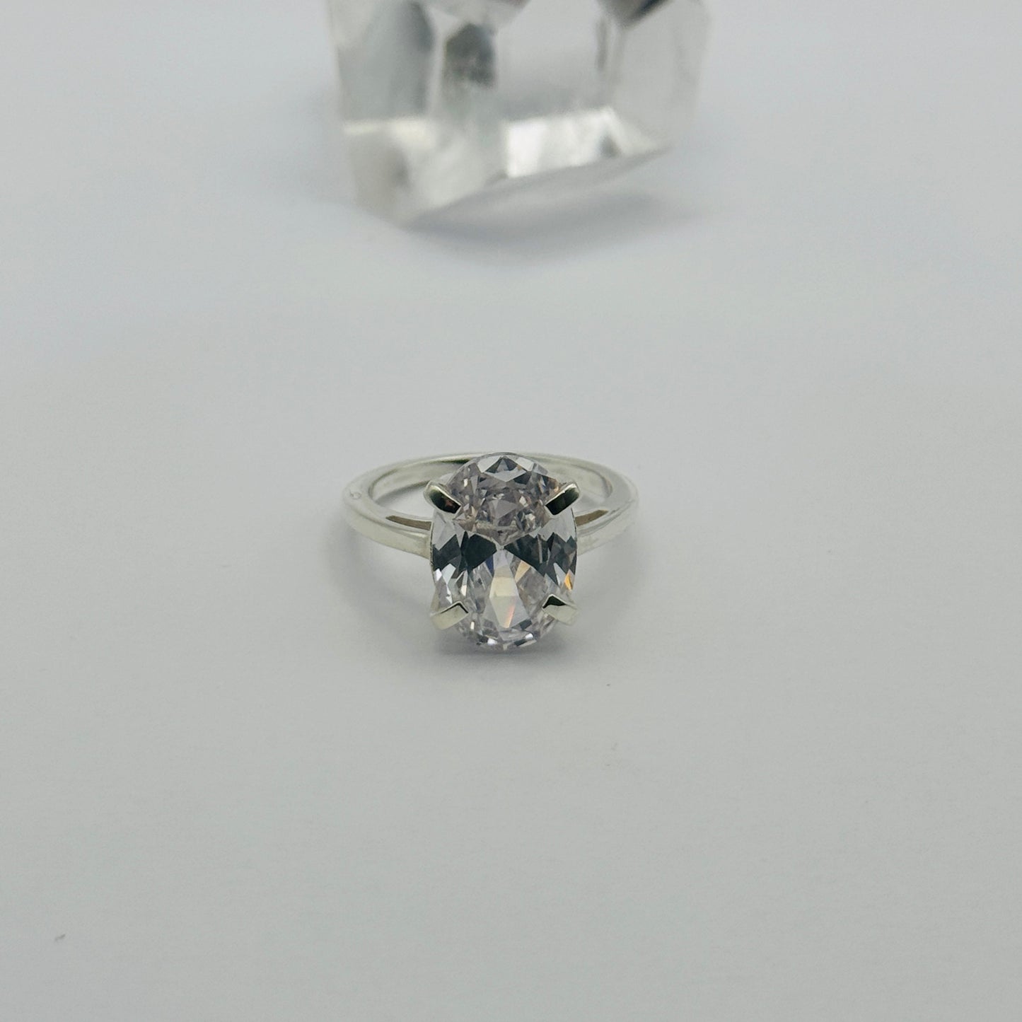 Coloured Court Ring | White CZ