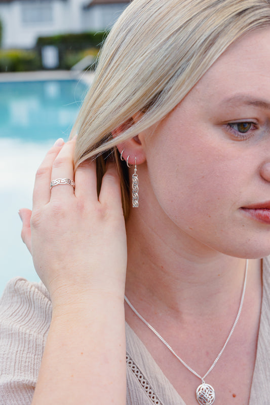Secret of the Serpent: Sterling Silver Earrings