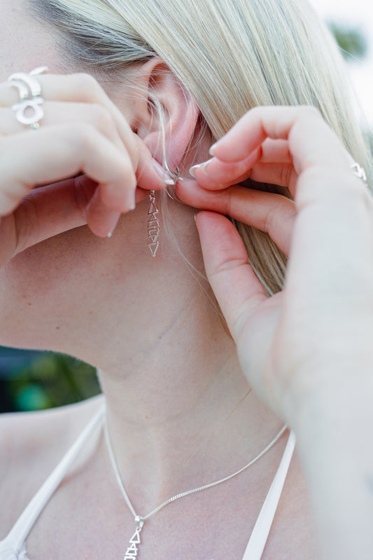 Path of the Elements: Sterling Silver Earrings