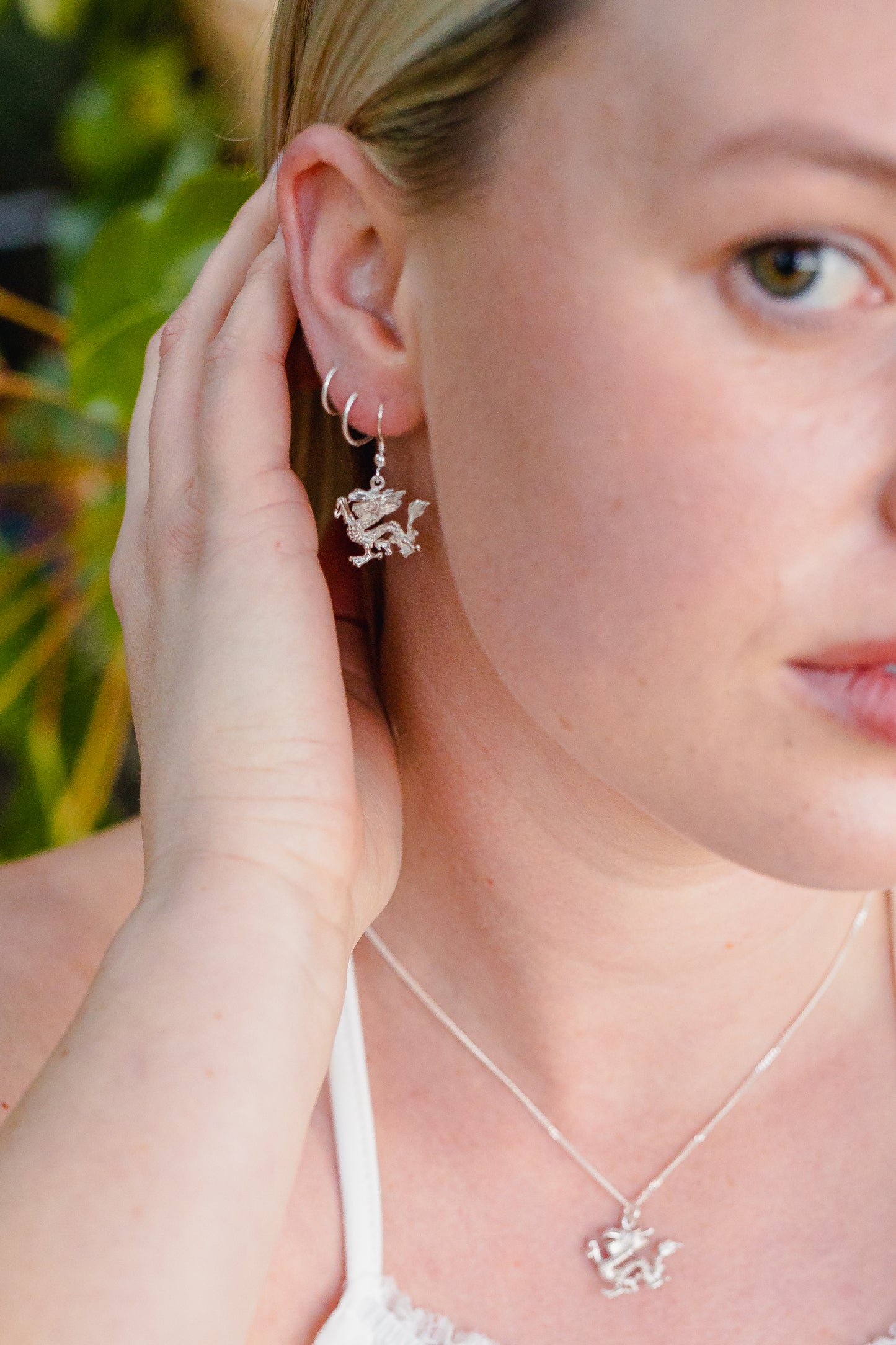 Amulet of the Dragon: Sterling Silver Earrings