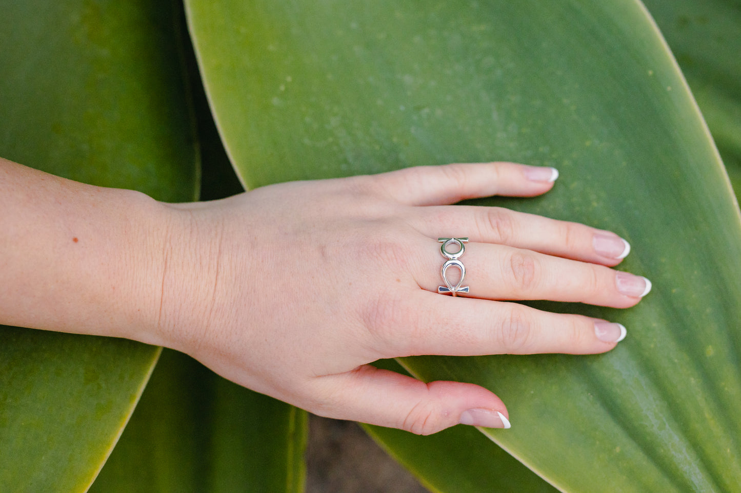 The Ankh of Polarity: Sterling Silver Ring