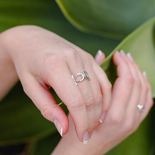 Ankh of Polarity Ring – Sacred Duality